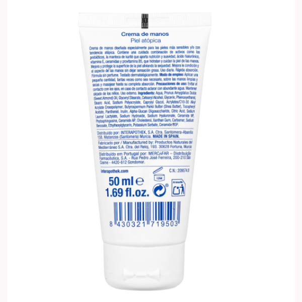 Poza produs Crema de maini pentru piele atopica, Interapothek | 50 ml