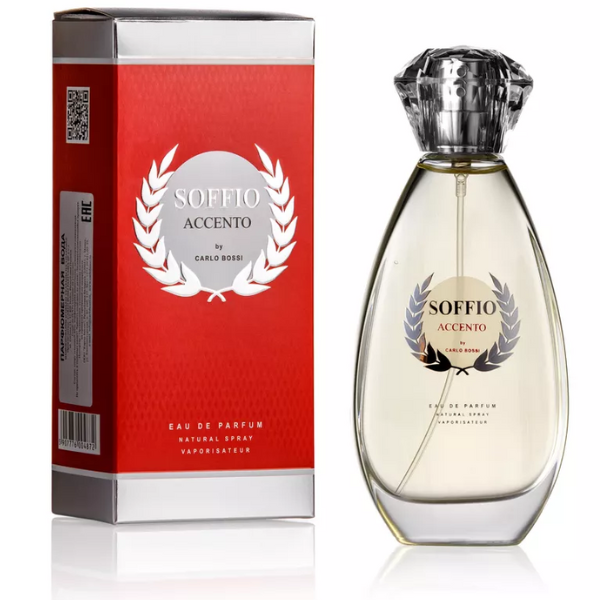 Poza produs Apa de parfum pentru femei Soffio Accento Red Siver, Carlo Bossi | 100 ml