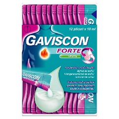 Gaviscon Forte Mentol, Reckitt Benckiser | 12 plicuri x 10 ml