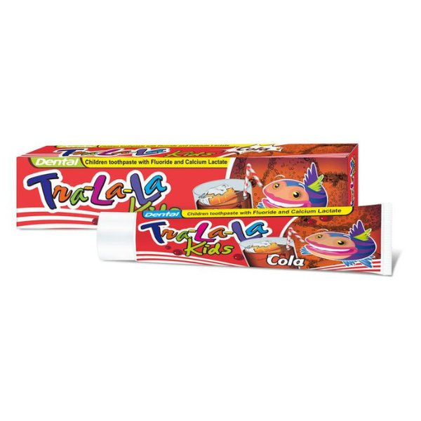 Poza produs Pasta de dinti pentru copii cu aroma de cola +3 ani, TRA-LA-LA , Rubella | 50 ml