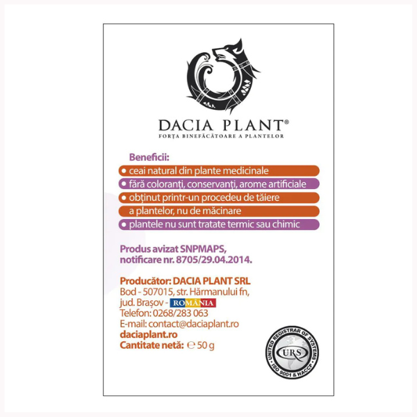 Poza produs Ingeras Ceai Tuse, Dacia Plant | 50 g