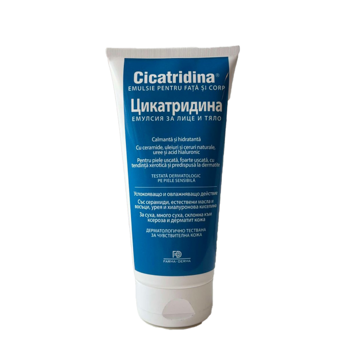 Poza produs Cicatridina emulsie pentru fata si corp, Farma-Derma Italia | 180 ml