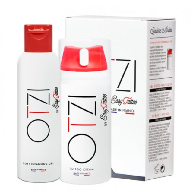 Poza produs Kit pentru ingrijirea tatuajelor OTZI, Medical Body Art | 125 ml + 100 ml