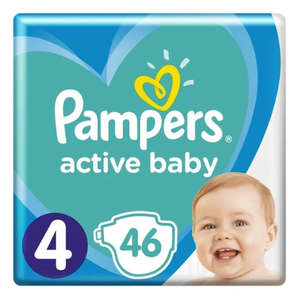 Poza produs Pampers Active Baby nr.4, 9-14 kg, P&G | 46 bucati