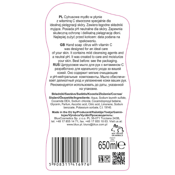 Poza produs SAPUN LICHID NATURAPHY VITAMNA C 650ML