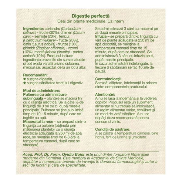 Poza produs Ceai digestie perfecta, Dacia Plant | 50 g