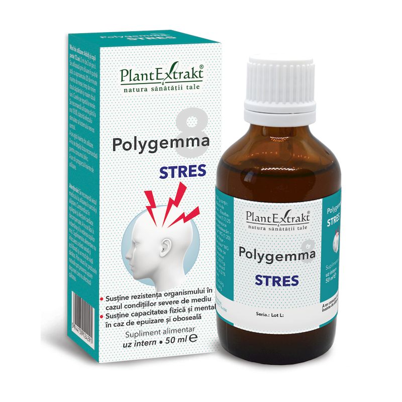 Poza produs Polygemma 8 Stres, Plant Extrakt | 50 ml