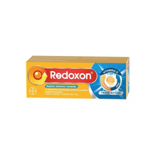 Poza produs Redoxon Triple Action cu vitamina C, D si Zinc | 10 comprimate