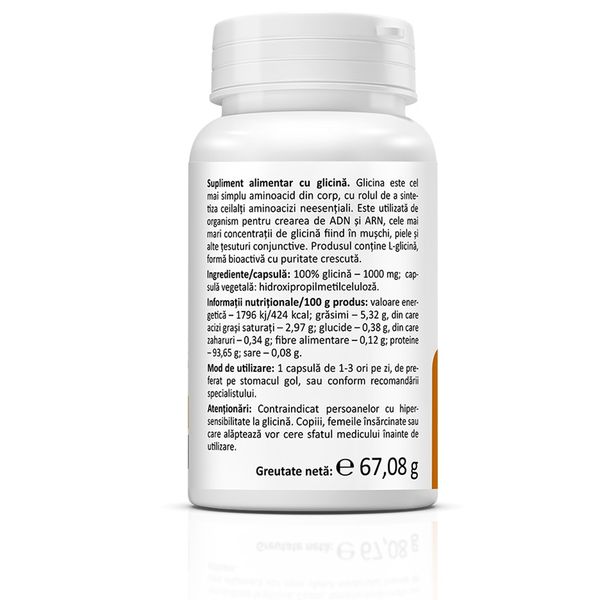 Poza produs Glycine, 1000 mg, Zenyth | 60 capsule