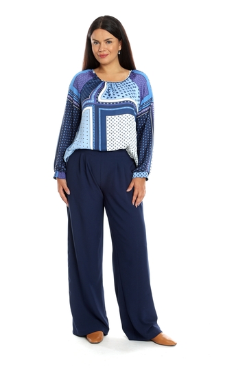 Poza produs Pantaloni dama palazzo ERT22V205 bleumarin, Eranthe | marimea M