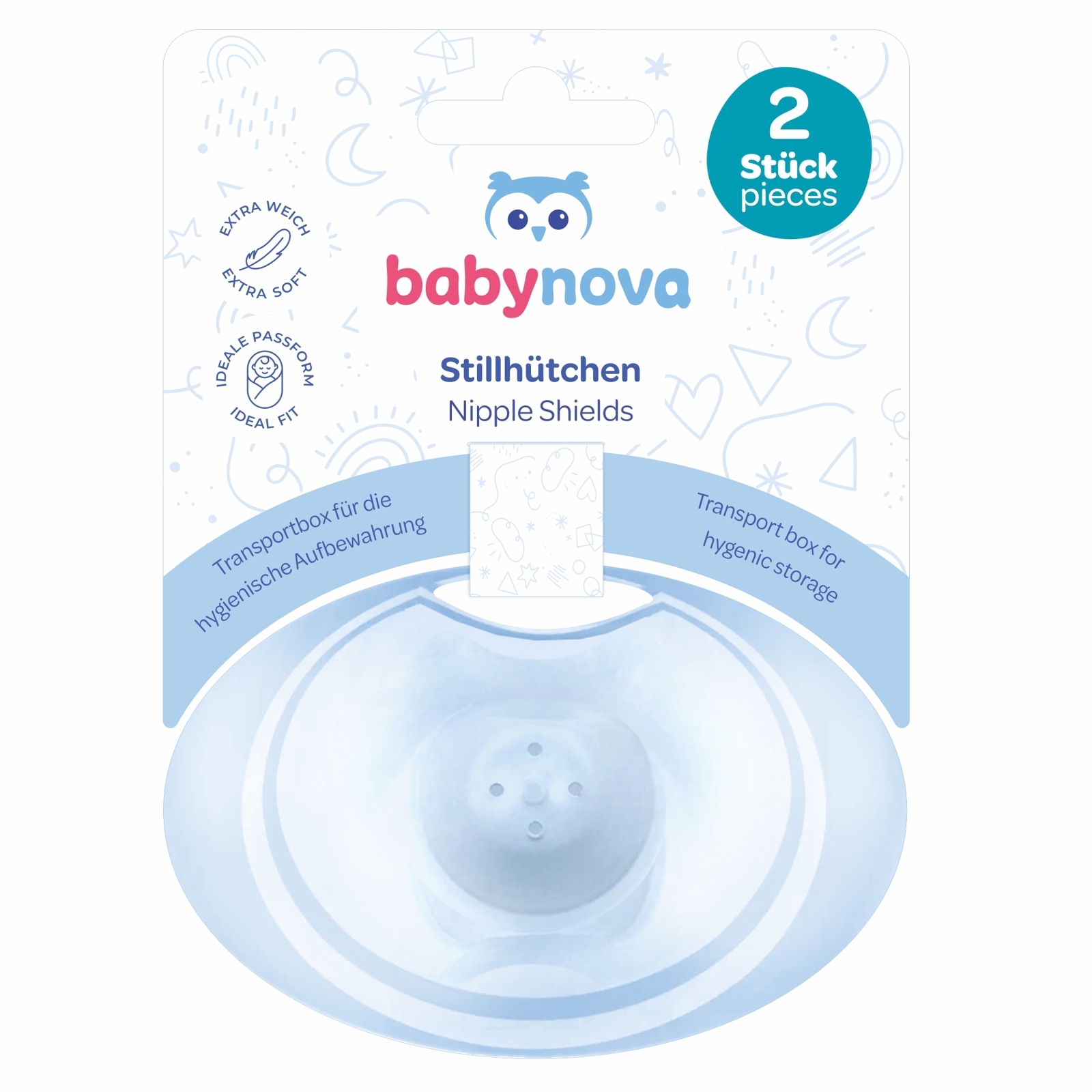 Poza produs Tetina din silicon pentru protectie san, 39301, Baby Nova | 3 bucati
