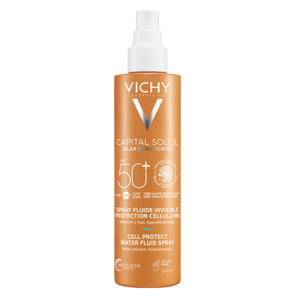 Poza produs Spray fluid invizibil cu protectie solara SPF50+ Cell Protect,Capital Soleil, Vichy | 200 ml