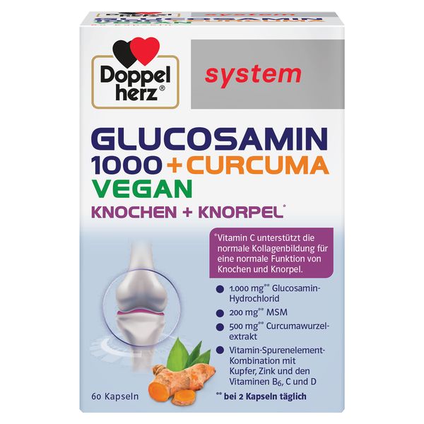 Glucozamina 1000 + Curcuma, Doppelherz System | 60 comprimate — poza produs 1/4