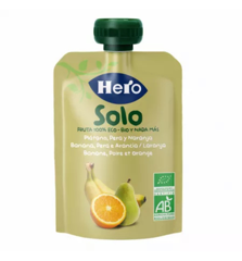 Gustare ecologica banana, para si portocala 4+ luni Solo, Hero | 100 g