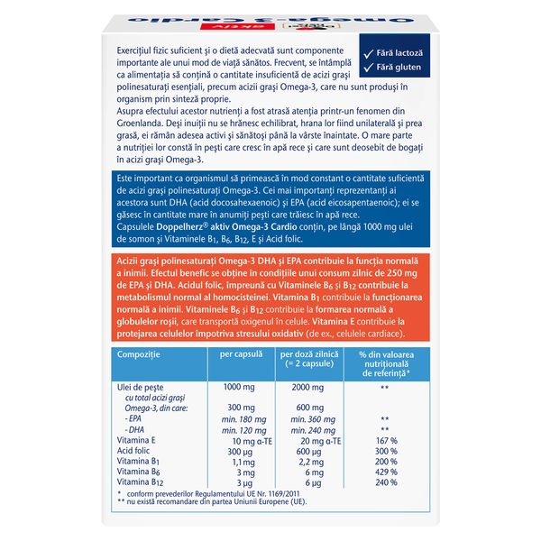 Supliment alimentar Cardio Omega-3, Doppelherz | 60 capsule — poza produs 2/4