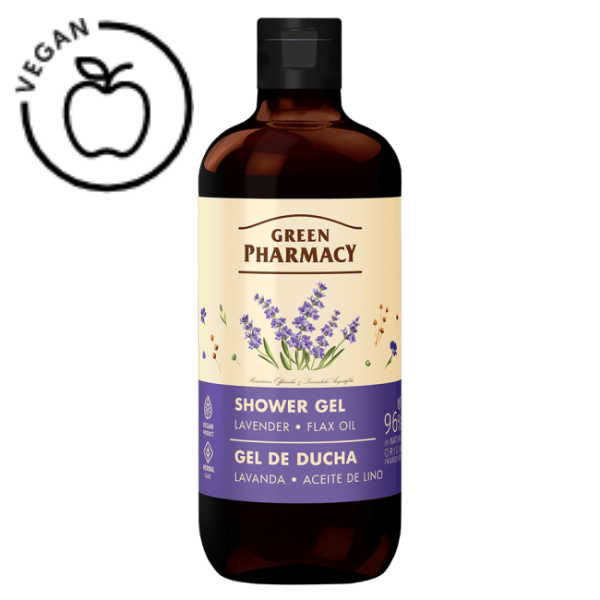 Poza produs Gel de dus Lavanda si Ulei de In, Green Pharmacy | 500 ml
