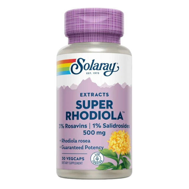 Poza produs Super Rhodiola 500 mg Solaray, Secom | 30 capsule