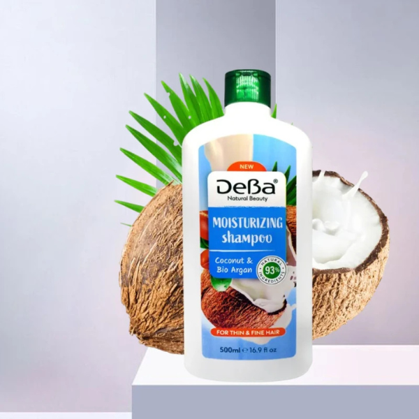 Poza produs SAMPON DE PAR DEBA NATURAL BEAUTY HIDRATANT PAR FIN SI SUBTIRE COCOS SI ARGAN 500ML