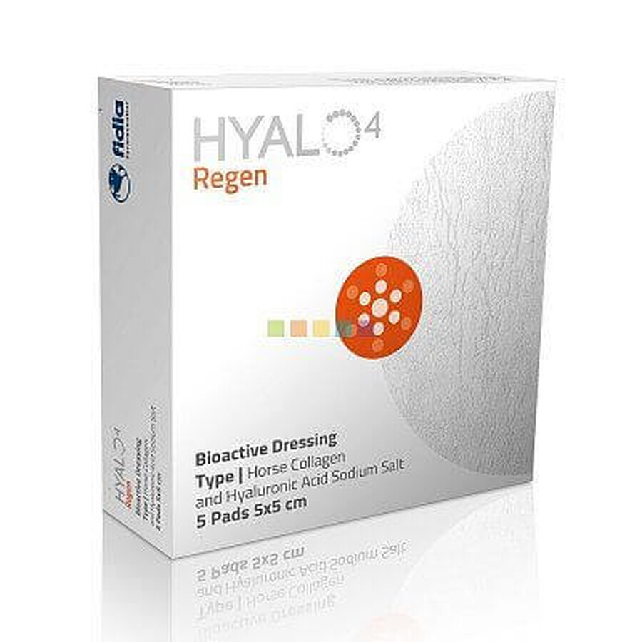Poza produs Pansament bioactiv Hyalo4 Regen 5 x 5 cm, Fidia Farmaceutici | 5 bucati