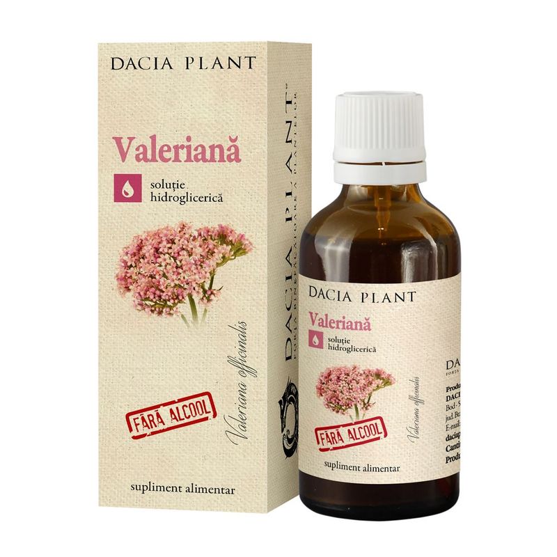 Poza produs TINCTURA VALERIANA FARA ALCOOL 50ML