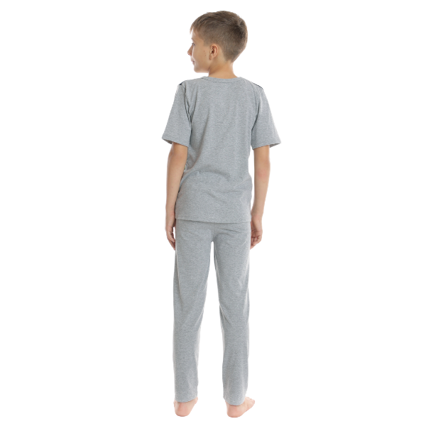 Pijama copii (baieti) AP2410 gri/vernil/bleumarin, Andana | marimea 34 (7/8 ani) — poza produs 3/3