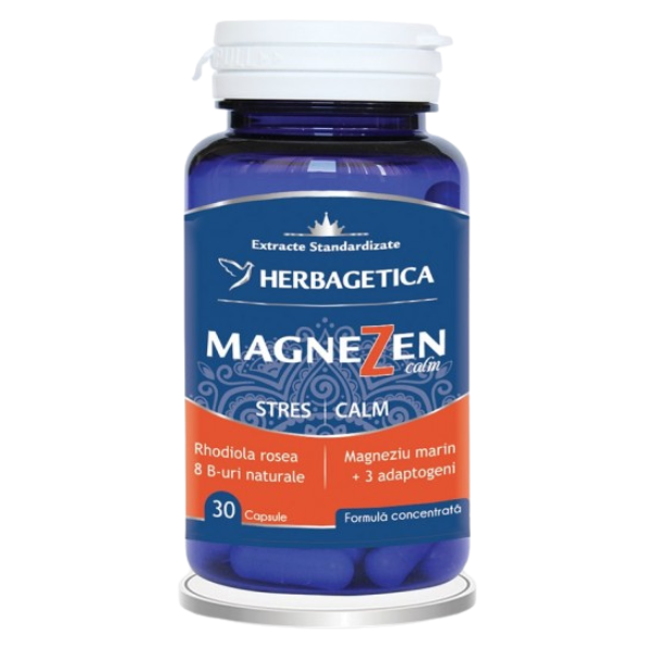 Poza produs MagneZen Stres Calm, Herbagetica | 30 capsule