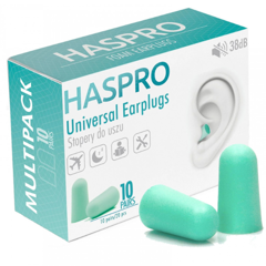 Dopuri de urechi de culoare verde menta, Haspro | 20 bucati