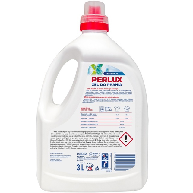 Poza produs Detergent gel rufe XL Perlux Universal, Lakma | 3 L