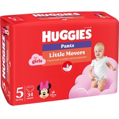Huggies Pants scutece chilotel fetita nr.5, 12-17 kg | 34 bucati