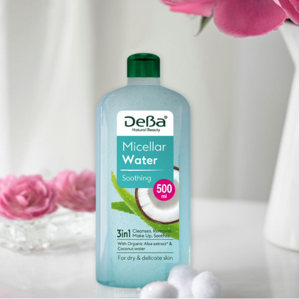 Poza produs Apa micelara calmanta DEBA Natural Beauty, Rubella | 500 ml