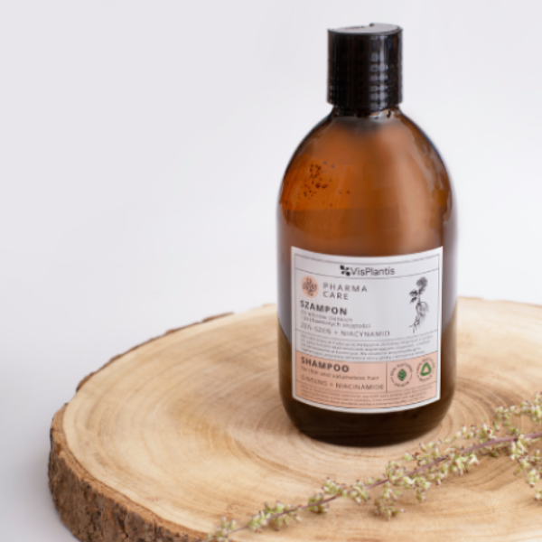Poza produs Sampon Pharma Care pentru par subtire fara volum cu Ginseng si Niacinamide, Green Pharmacy | 500 ml
