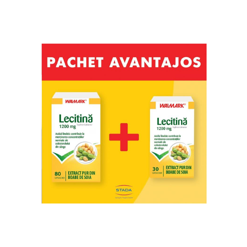 Poza produs Pachet Lecitina 1200 mg, Walmark | 80 capsule + 30 capsule