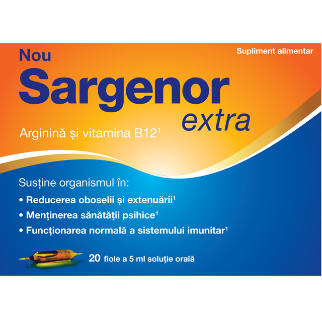 Poza produs Solutie orala Sargenor Extra, 5 ml, Meda Pharma | 20 fiole