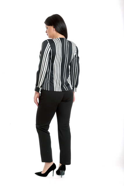 Poza produs Sacou dama DI24S51 negru/alb dungi, Dress to Impress | marimea 36