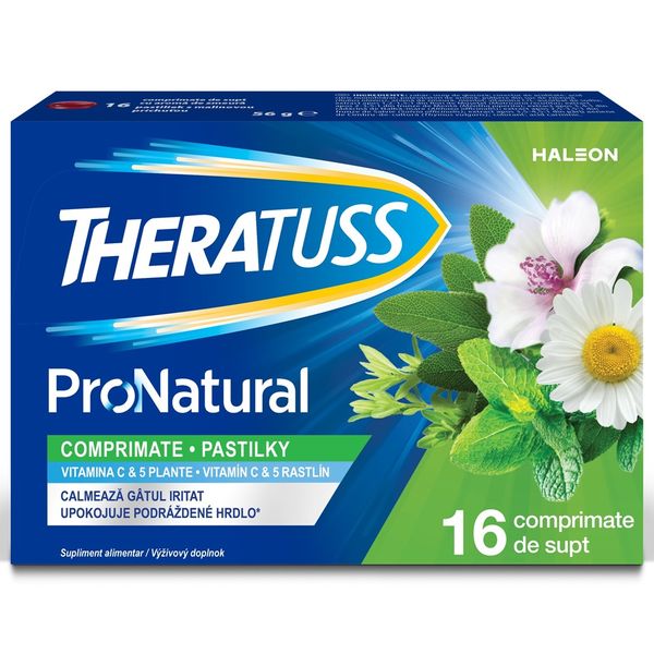 Poza produs Theratuss natural, Haleon | 16 comprimate de supt