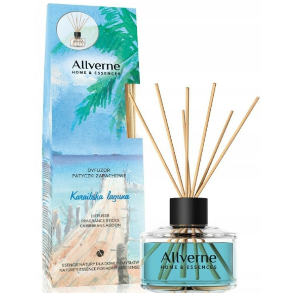 Poza produs Odorizant de camera cu betisoare Allvernum Laguna in Caraibe, Green Pharmacy | 50 ml