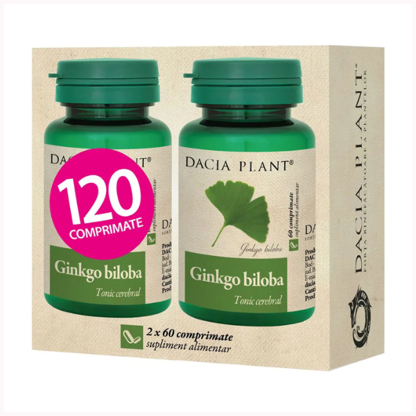 Poza produs Ginkgo Biloba, Dacia Plant | 120 comprimate