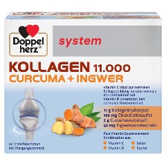 Kollagen 11.000 Curcuma + Ghimbir, Doppelherz System | 30 flacoane