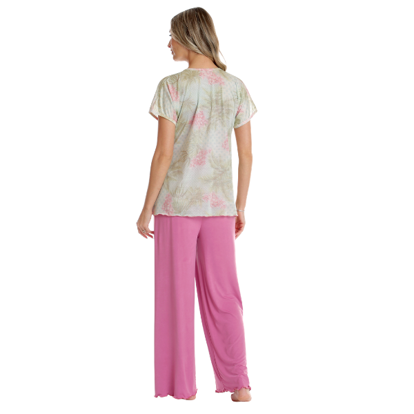 Set 3 piese AP2526 roz quartz/vernil floral, Andana | marimea L — poza produs 3/3