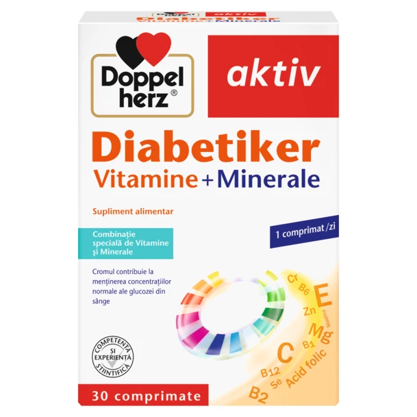Poza produs Vitamine si minerale Diabetiker, Doppelherz Aktiv | 30 comprimate