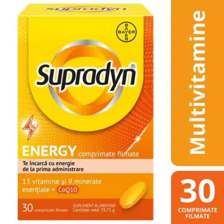 Poza produs Supradyn Energy  cu Coenzima Q 10, Bayer | 30 comprimate
