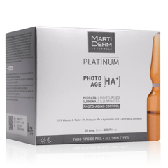 Fiole anti-age cu acid hialuronic Photo-Age, Platinum, Martiderm | 30 fiole