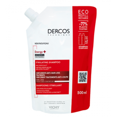 Rezerva eco sampon energizant Dercos Energy+, Vichy | 500 ml
