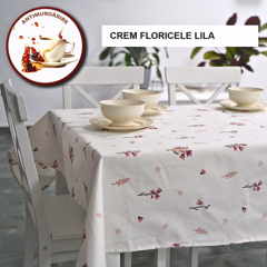 FATA DE MASA TEFLONATA ANTIMURDARIRE 100% BBC CREM FLORICELE LILA 140X180CM RALEX INFINITY