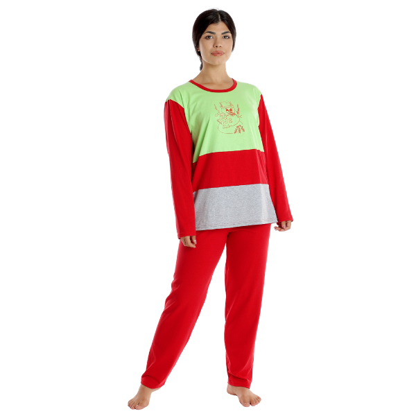Poza produs Pijama dama AI2358 rosu/vernil/gri, Andana | marimea M