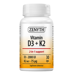 Vitamina D3 + K2, Zenyth | 30 capsule