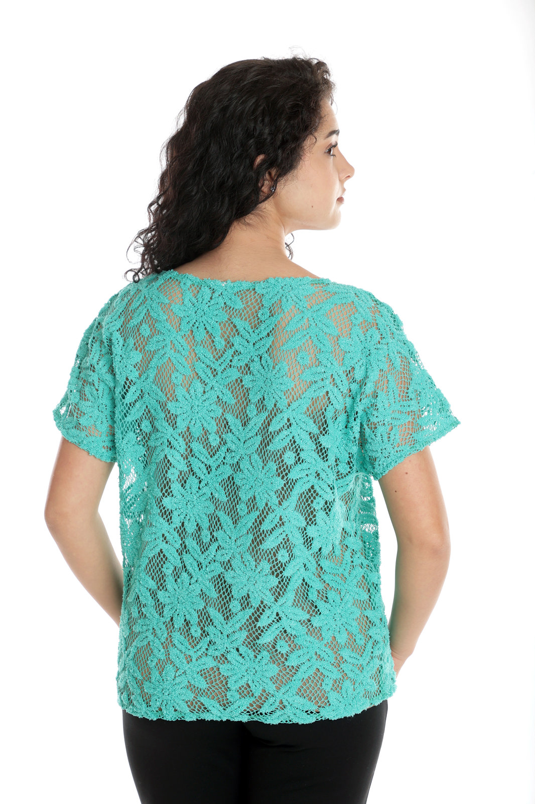 Poza produs Bluza dantela CV24047 SIZE verde, Cesy | marimea XXXL