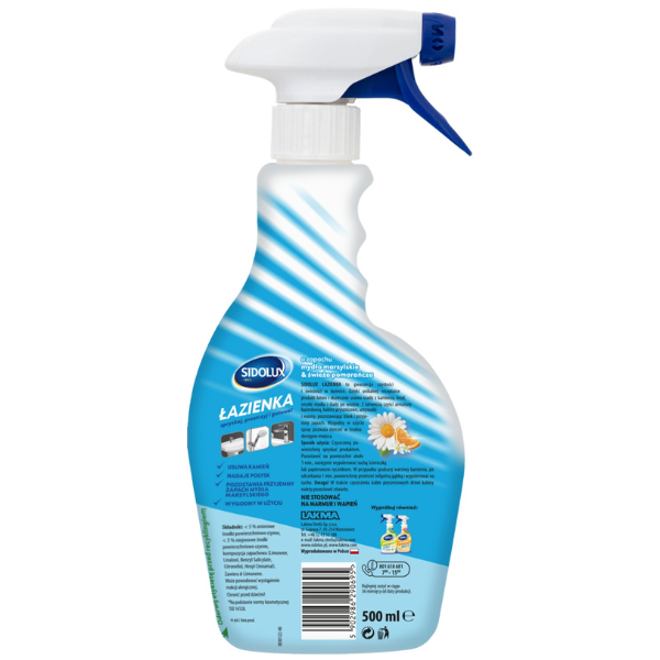 Poza produs Solutie curatare baie Marseille Soap si Fresh Orange Sidolux Specialist, Lakma | 500 ml