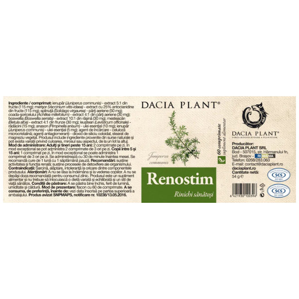 Poza produs Renostim, Dacia Plant | 60 comprimate