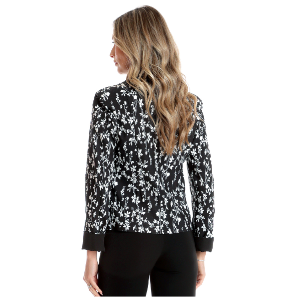 Poza produs Sacou dama DV24S55 negru/alb floral, Dress to Impress | marimea 38